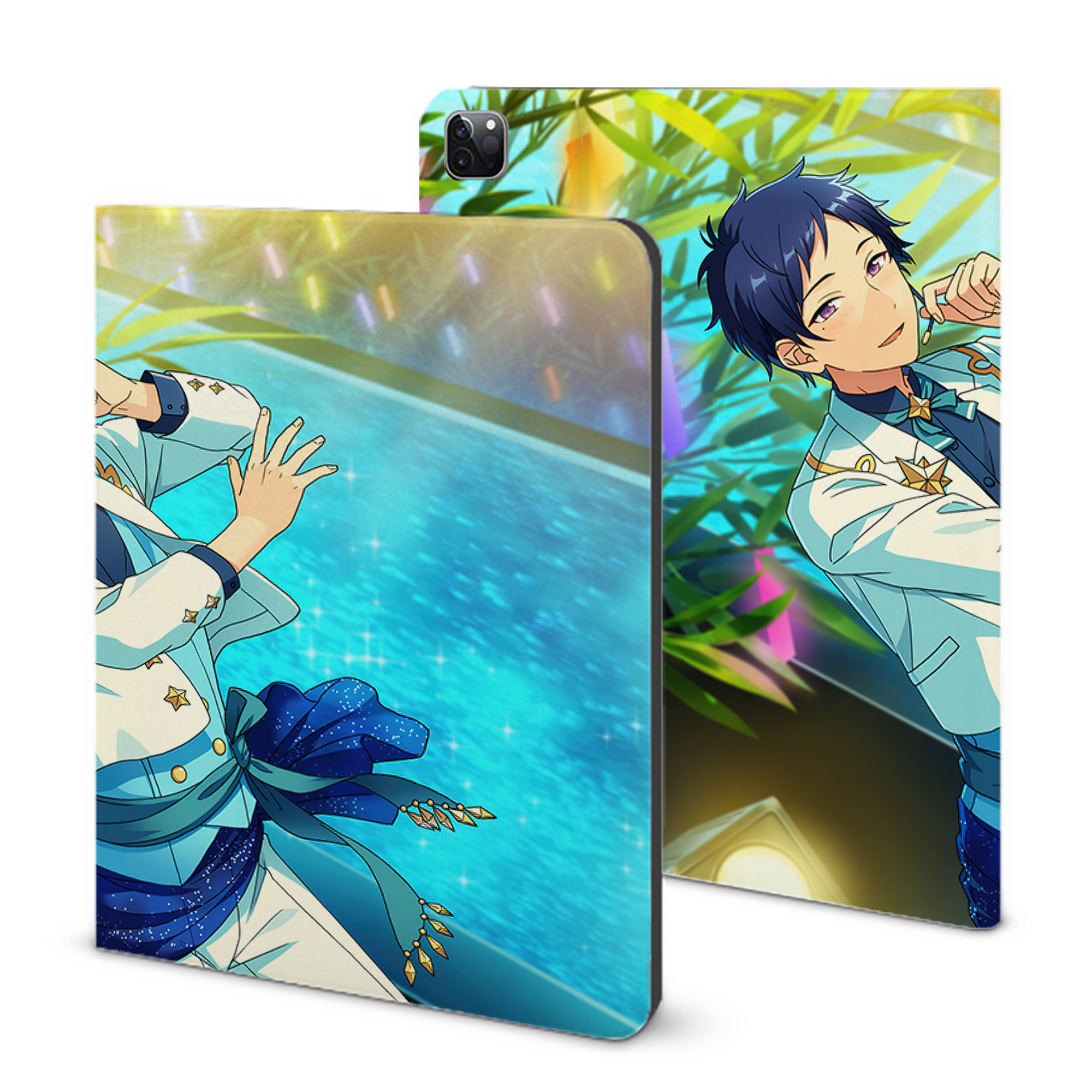 （画像用） あんさんぶるスターズ! Ensemble Stars IPad ケース ブック型 PUレザー TPU 耐衝撃 軽量 薄型 ペン収納なし 全面保護 IPad 各モデル対応